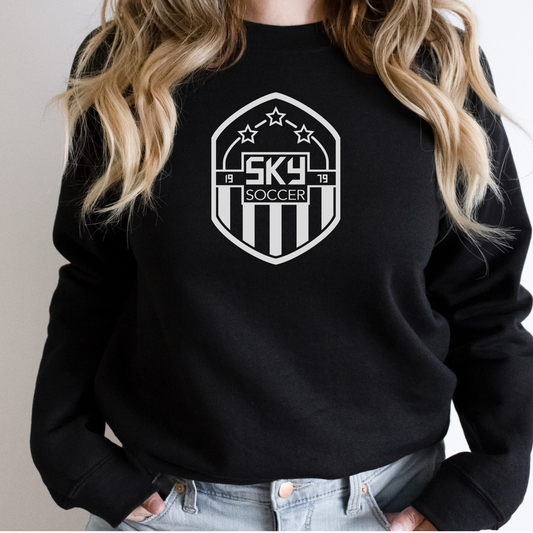 Women's Black Crewneck Sweatshirt (Choose Your Logo!)