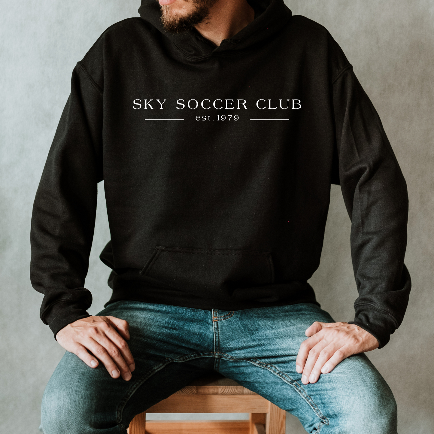 Men's Sky Soccer Simple Hoodie