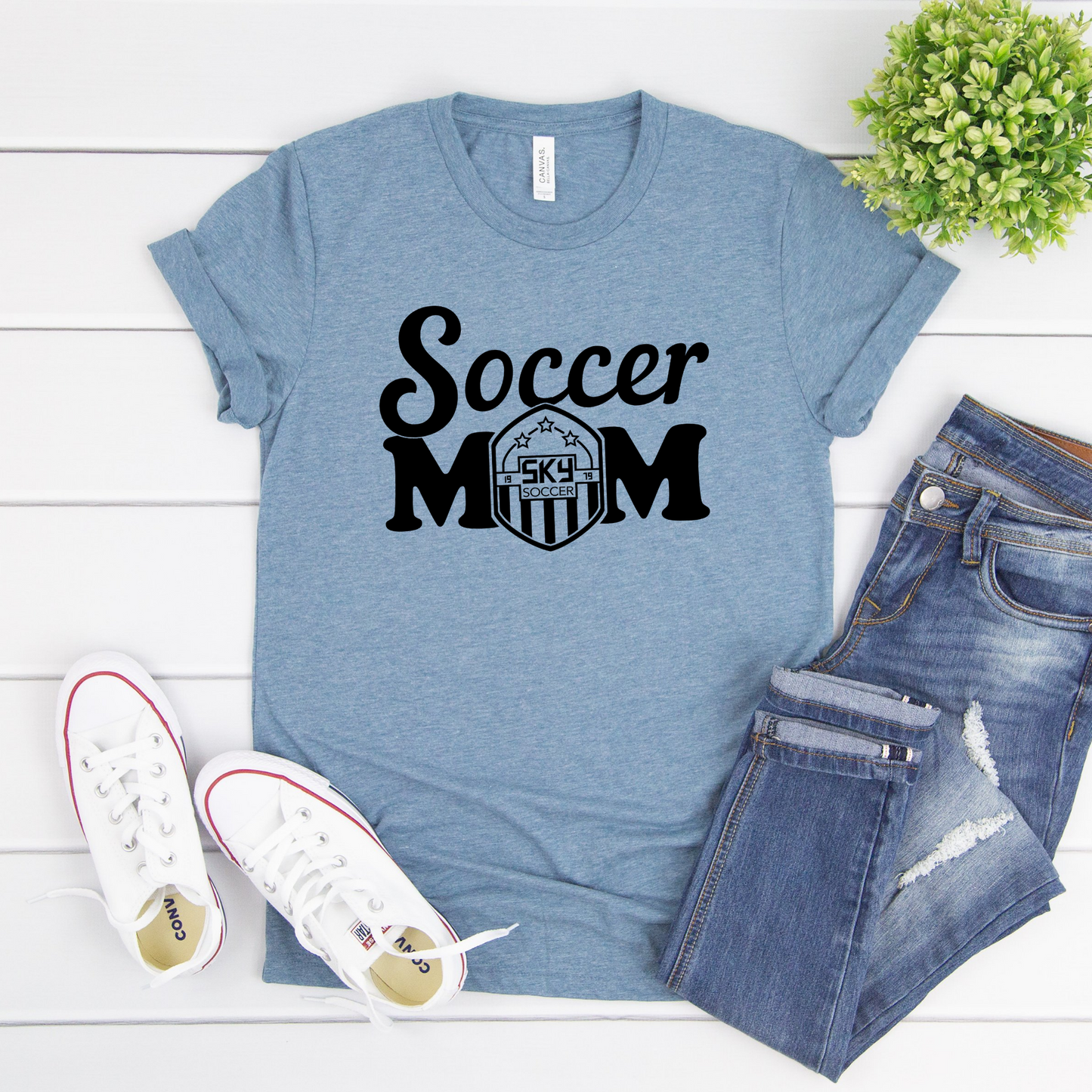 Sky Soccer Mom T- Black Logo